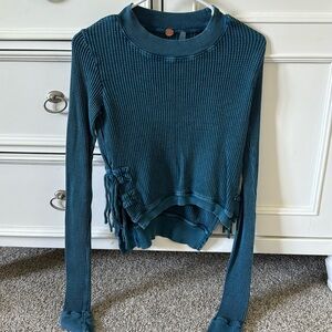 Free People Waffle Sweater